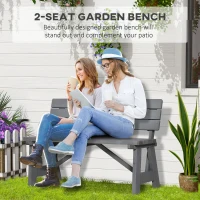 Outsunny tuinbank voor 2 personen sparrenhout klassiek design 116 x 56 x 80 cm(m-4)