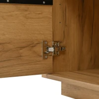 Modern Storage Cabinet with Soft-Close Hinges & Adjustable Shelves, Multifunctional Sideboard for Living Areas, 140L x 40W x 70H cm, Wood(m-9)