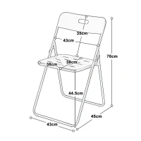 Set bistrò pieghevole in 3 pezzi in acciaio, con 2 sedie + 1 tavolo, Beige(m-4)