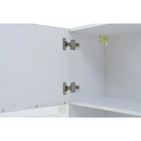 3-Piece TV Wall Unit Set with App-Controlled LED Lights, High-Gloss TV Cabinet Set for Modern Living Areas, 175L x 39W x 34H cm, White(m-12)