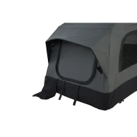 Aufblasbares Camping-Dachzelt fürs Auto/SUV, Platz für 2 Erwachsene + 1 Kind, 220x145x140 cm, Schwarz+Grau(m-4)