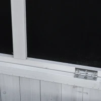 Outsunny Banca Gradina 127×56×60 cm – Lemn Alb cu Spatiu Depozitare(m-13)