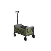 Faltbarer Strand- und Gartenwagen, für Camping, Einkaufen, 66 x 41 x 44,5 cm, Grün(m-5)