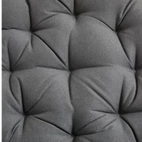 Poltrona Papasan, girevole a 360°, cuscino spesso, struttura in acciaio, 92x92x67 cm, Grigio(m-13)