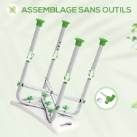 HOMCOM Tabouret de douche chaise de douche - assise rembourré et réglable, patins à ventouses antidérapants, en aluminium vert(m-5)