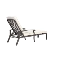Lounge-Patio-Stuhl mit verstellbarer Rückenlehne, 204x58x100/30 cm, Beige(m-7)