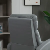 HOMCOM Fotoliu de Masaj cu 8 Moduri și 5 Intensități, Suport pentru Picioare și Telecomandă, 68x88x98 cm, Gri(m-12)