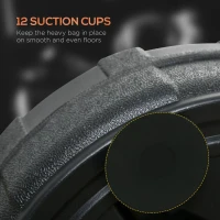 SPORTNOW Punching Ball de Podea cu Bază Umplubilă și Ventuze, Înălțime Reglabilă de la 147-165 cm, Negru(m-6)