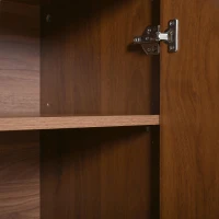 Kompaktgarderobe mit Schuhschrank, Kleiderstange, Haken und verstellbaren Böden, 115 x 38,5 x 191,5 cm, Naturfarbe(m-9)