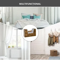 HOMCOM Bibliotecă-bancă 2 în 1 cu perne de șezut, etajeră cub cu 6 compartimente deschise, 102 x 30 x 61 cm, maro rustic(m-7)