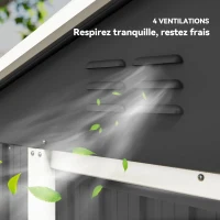 Outsunny Abri de jardin en métal grand espace de rangement extérieur avec portes coulissantes 194 x 107 x 191 cm gris foncé(m-7)