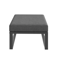 Stylish Modular Garden Sofa Set with Washable 9 cm Cushions, Versatile Garden Furniture Set for 6-7 Seater, 177L x 177W x 79H cm, Gray(m-14)