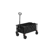 Faltbarer Bollerwagen, für Camping, Einkaufen, 77 x 48 x 45 cm, Schwarz(m-4)