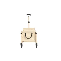 Faltbarer Strand- und Gartenwagen, für Camping, Einkaufen, 66 x 41 x 44,5 cm, Beige(m-5)
