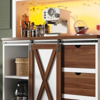 Modern Cabinet with App-Controlled RGB LED Lighting and Music Sync, Tall Sideboard with Adjustable Shelves, 104L x 40W x 180H cm, White(m-8)