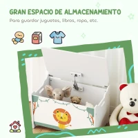 AIYAPLAY Caja de Almacenaje Juguetes 53L Baúl Juguetes Infantil con Tapa Abatible y Pistón de Gas para Sala de Juegos Verde(m-4)