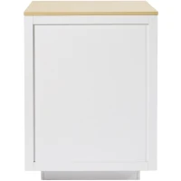 Extendable Bar Table with 2 Compartments and Side Spice Rack, Expandable Kitchen Island for 2–6 People, 133-202L x 70W x 93.5H cm, White(m-7)