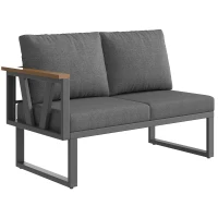 Stylish Modular Garden Sofa Set with Washable 9 cm Cushions, Versatile Garden Furniture Set for 6-7 Seater, 177L x 177W x 79H cm, Gray(m-13)