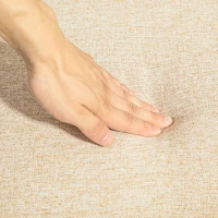HOMCOM Sofa 2-osobowe, tapicerka lniana, metalowe nogi, poduszki(m-8)