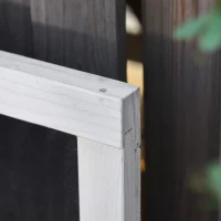 Outsunny Banca Gradina 127×56×60 cm – Lemn Alb cu Spatiu Depozitare(m-12)