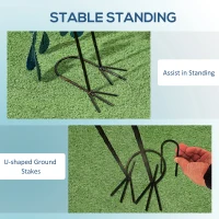 Outsunny Rzeźba Ogrodowa Paw, 25 x 29 x 59 cm, Wielokolorowy(m-6)