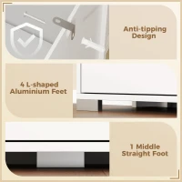 HOMCOM Scarpiera con Specchio, 4 Cassetti Ribalta, Scarpiera Ingresso, Bianco(m-7)