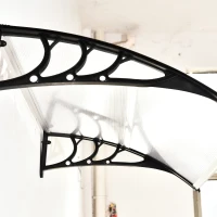 Outsunny Copertina 75×120cm – Policarbonat Anti-UV pentru Usi si Ferestre(m-8)