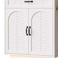 Extendable Kitchen Island with Built-In Wine Rack, Multifunctional Storage Cabinet with Dining Table, 141-193.5L x 70W x 101.5H cm, White(m-6)