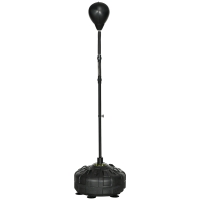 SPORTNOW Punching Ball de Podea cu Bază Reumplută și Ventuze, Înălțime Reglabilă 145-180 cm, Negru