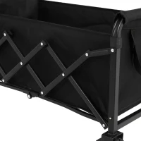 Faltbarer Strand- und Gartenwagen, für Camping, Einkaufen, 66 x 41 x 44,5 cm, Schwarz(m-9)