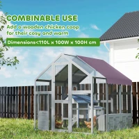 PawHut Large Walk In Chicken Run with Waterproof & Anti-UV Cover, for 6-8 Chickens, for Garden, Farm, 5.5' x 6' x 6'(m-7)