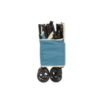 Faltbarer Bollerwagen, für Camping, Einkaufen, 77 x 48 x 45 cm, Blau(m-9)