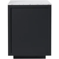 Extendable Bar Table with 2 Drawers and 4 Compartments, Expandable Kitchen Island for 2–6 People, 133-202L x 70W x 93.5H cm, Black(m-9)