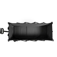 Faltbarer erweiterbarer Bollerwagen, mit viel Stauraum, 136x54x60 cm, Armeegrün(m-7)