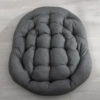 Poltrona a uovo dondolante con cuscino imbottito spesso, Interni & Esterni Poltrona a dondolo comoda, 111x94,5x80 cm, Grigio scuro(m-9)