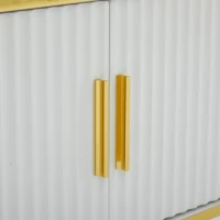 Modern TV Entertainment Center with 4 Doors & Drawer, Spacious TV Stand for Living Room or Bedroom, 200L x 40W x 46H cm, White(m-10)