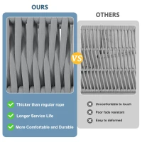 Stylish Garden Furniture Set with Galvanised Metal Frame, Comfortable Garden Sofa Set for 5 People, 167L x 61W x 63H, Gray(m-5)