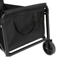 Faltbarer Strand- und Gartenwagen, für Camping, Einkaufen, 66 x 41 x 44,5 cm, Schwarz(m-8)