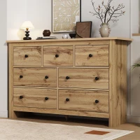 Modern Vintage Storage Cabinet with 7 Drawers, Versatile Sideboard for Living Room, Bedroom & Hallway, 152L x 40W x 88.5H cm, Wood(m-7)
