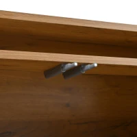 Modern Storage Cabinet with Soft-Close Hinges & Adjustable Shelves, Multifunctional Sideboard for Living Areas, 140L x 40W x 70H cm, Wood(m-11)