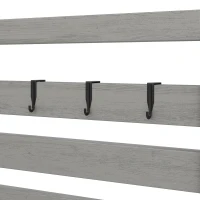 Weatherproof Garden Cabinet with Large Work Surface, Outdoor Kitchen Sideboard with Adjustable Shelves, 80L x 51W x 148.5H cm, Natural(m-11)