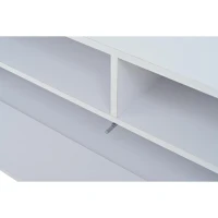 3-Piece TV Wall Unit Set with App-Controlled LED Lights, High-Gloss TV Cabinet Set for Modern Living Areas, 175L x 39W x 34H cm, White(m-9)