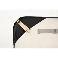 Aufblasbares Camping-Dachzelt fürs Auto/SUV, Platz für 2 Erwachsene + 1 Kind, 220x145x140 cm, Schwarz+Creme(m-11)