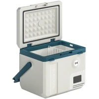 Outsunny Frigorifero Portatile per Auto da 19L con Compressore e Controllo App, 47x36.7x37 cm, Bianco(m-1)