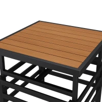 4-5 Seater Outdoor Furniture Set with Extendable Lift-Top Coffee Table, Versatile Outdoor Sofa Set for Patio, 224L x 56W x 65H cm, Gray(m-13)