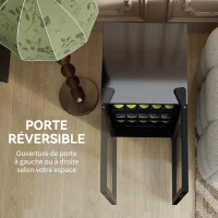 HOMCOM Réfrigérateur à boissons 93 L, frigo à boissons 115 canettes, porte vitrée, étagères réglables, éclairage LED, noir(m-8)