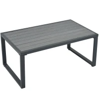 Stylish Garden Furniture Set with Galvanised Metal Frame, Comfortable Garden Sofa Set for 5 People, 167L x 61W x 63H, Gray(m-12)