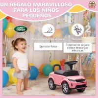 AIYAPLAY Coche Correpasillos con Licencia de Land Rover para Niños 18-36 Meses con Almacenaje Bocina Sonidos de Motor Rosa(m-8)