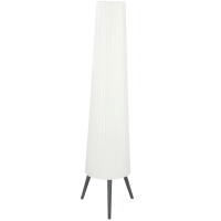 HOMCOM Dimmable Tripod Floor Lamp with Foot Switch, Nordic Standing Lamp with Fabric Shade, 153cm, White
