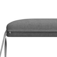 L-Shaped Garden Sofa Set with Galvanised Iron Frame, Comfortable Garden Lounge Set with Wooden Armrests, 110L x 62W x 75H cm, Gray(m-15)